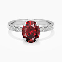 Oval Shape Garnet Ring - Irosk Australia