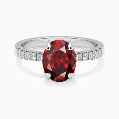 Oval Shape Garnet Ring