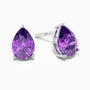 Amethyst Pear Cut Stud Earrings in Sterling Silver - Irosk Australia ®