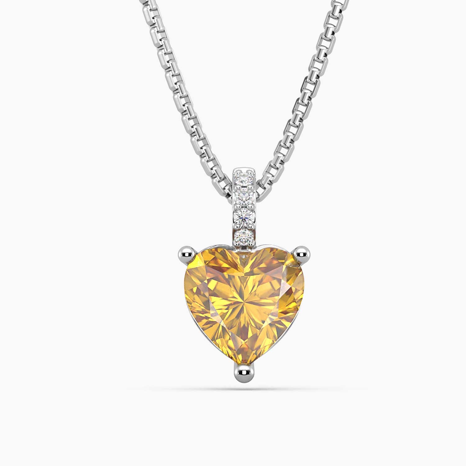 citrine heart necklace
