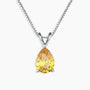 Pear Shape Citrine Necklace in Sterling Silver – November Birthstone