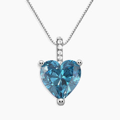 Topaz Necklace in Silver - Heart Shape - Irosk Australia ®