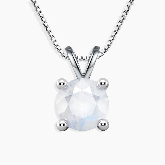 Moonstone Necklace in Silver - Round - Irosk Australia ®