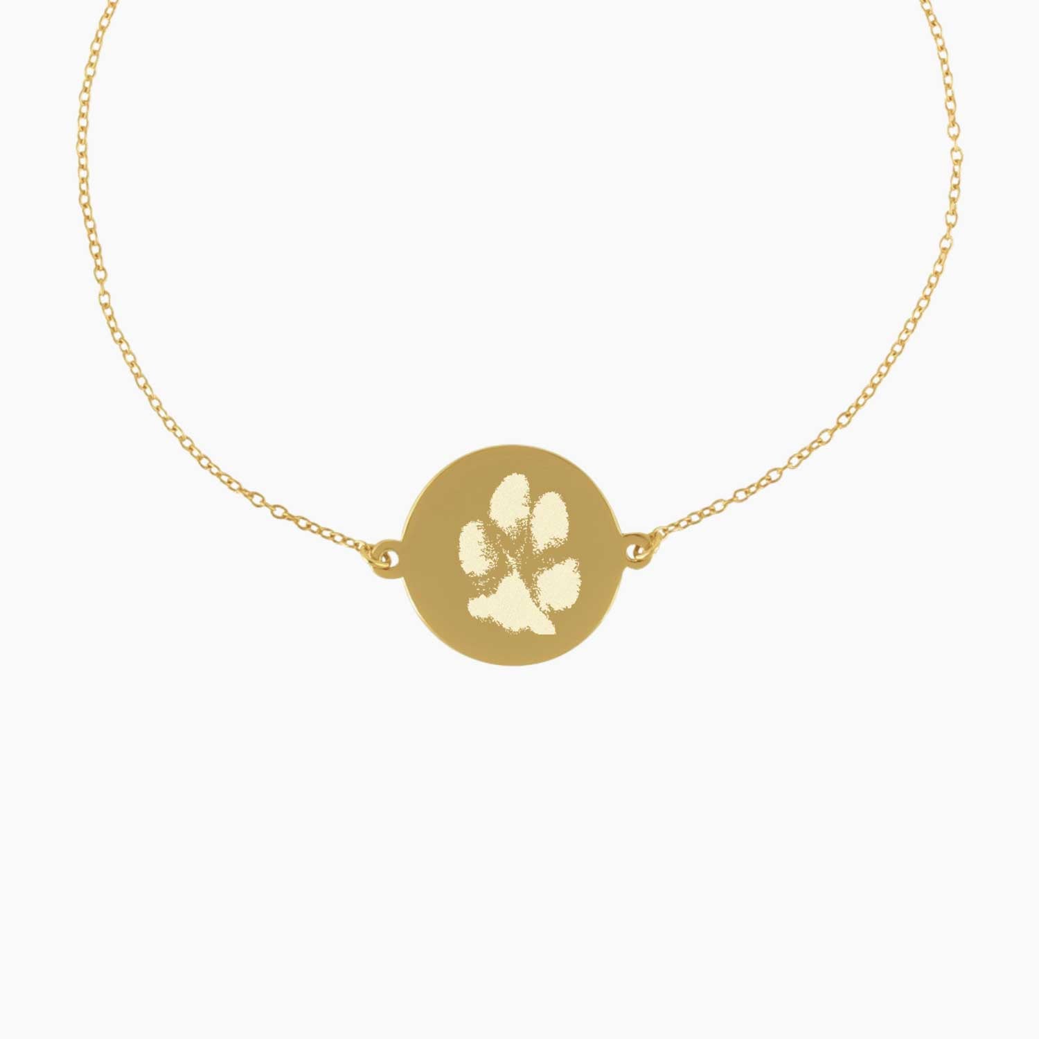 pawprint engraved bracelet