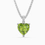 Peridot Heart Necklace in 925 Sterling Silver | Irosk ®