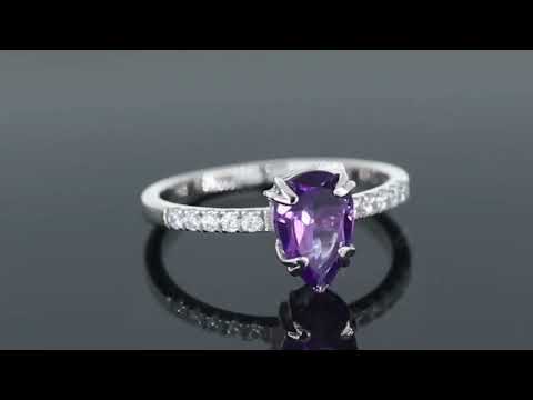 pear amethyst ring video