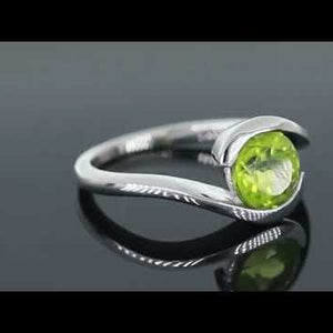 Video showcasing the Peridot Jewellery Bezel Set Ring in Sterling Silver