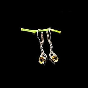 video of citrine dangling earrings in silver