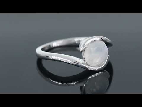 video of moonstone semibezel ring