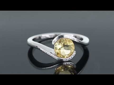 video of citrine semibezel ring