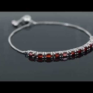 garnet tennis bracelet