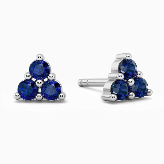 Trio round sapphire stud earrings by Irosk Australia