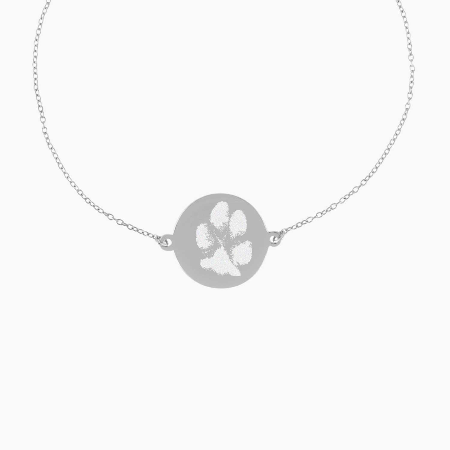 silver pawprint bracelet