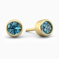 London Blue Topaz Gold Earrings - Irosk ®